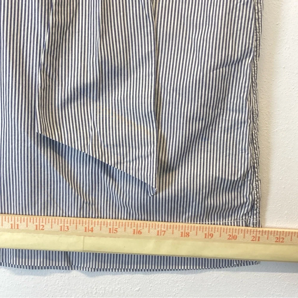 Nili Lotan Shirt Dress Blue White Striped Button Down Front XS long Sleeve - Picture 12 of 16